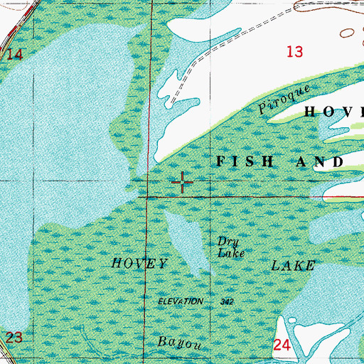Topographic Map of Congress Green, IN