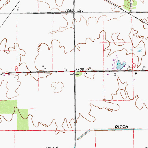 Topographic Map of Whitesell - Conklin Cemetery, IN