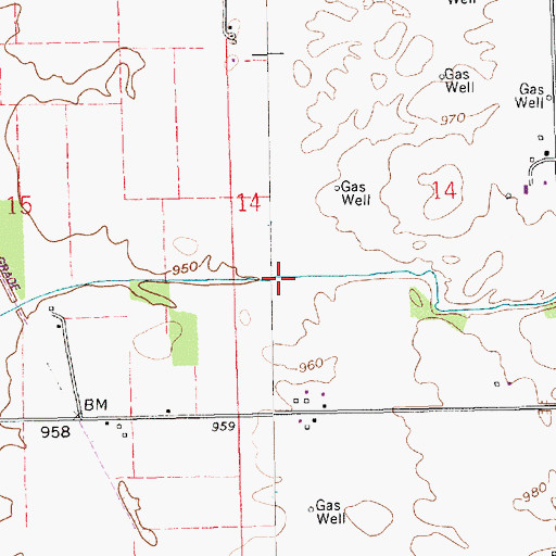 Topographic Map of Conns Creek, IN
