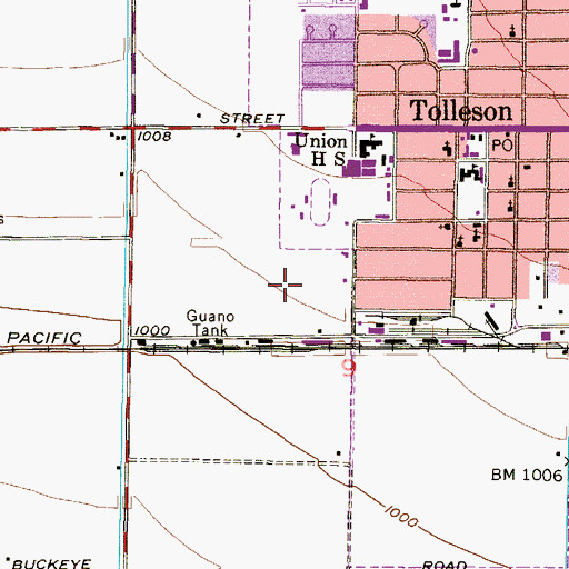 Topographic Map of KRDS-AM (Tolleson), AZ