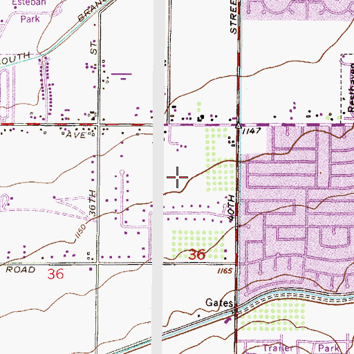 Topographic Map of KSUN-AM (Phoenix), AZ