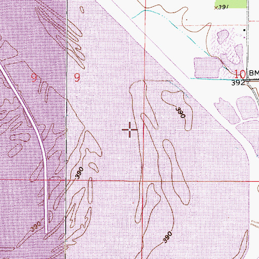 Topographic Map of Coon Creek, IN