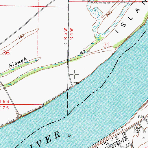Topographic Map of Corn Island, IN