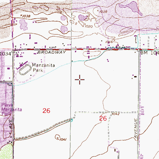 Topographic Map of KVVA-AM, AZ