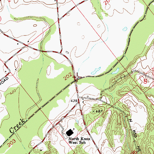 Topographic Map of Cotton Branch, IN