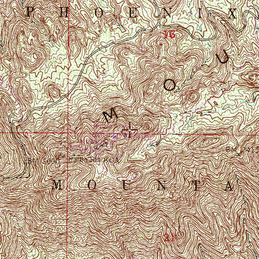 Topographic Map of KZZP-FM (Mesa), AZ