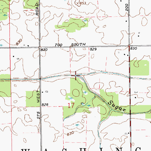 Topographic Map of Cox Branch, IN