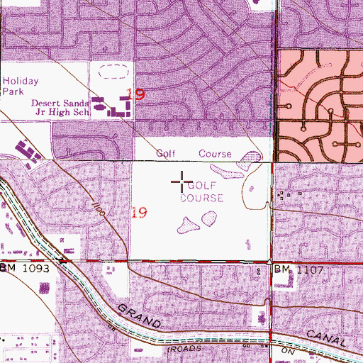 Topographic Map of Maryvale Golf Course, AZ