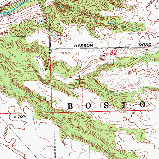 Topographic Map of Cream Run, IN