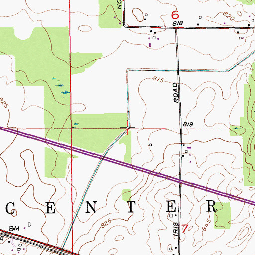 Topographic Map of Crews Ditch, IN