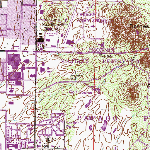 Topographic Map of Phoenix Trap and Skeet Club, AZ