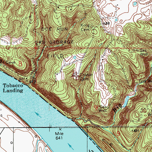 Topographic Map of Crosie Cemetery, IN