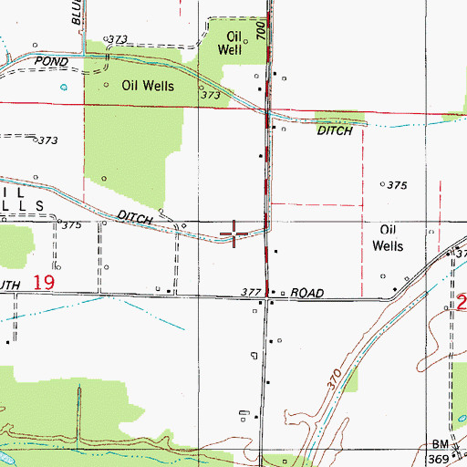 Topographic Map of Crunk Ditch, IN