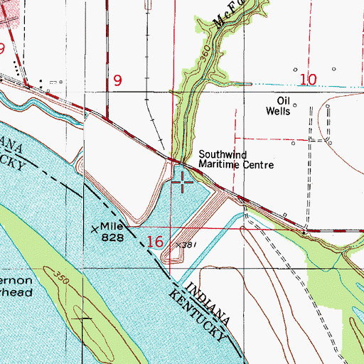 Topographic Map of Cypress Slough, IN