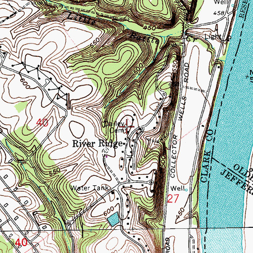 Topographic Map of Friends Cemetery, IN