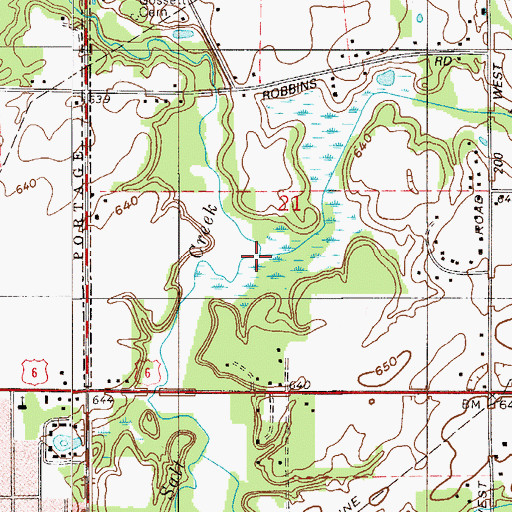 Topographic Map of Damon Run, IN
