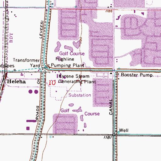 Topographic Map of Tempe Municipal Golf Course, AZ
