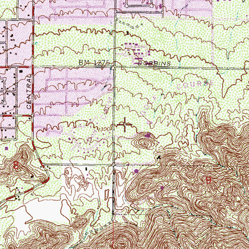 Topographic Map of Thunderbird Country Club, AZ