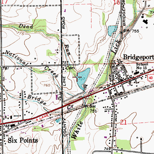 Topographic Map of Dead Run, IN