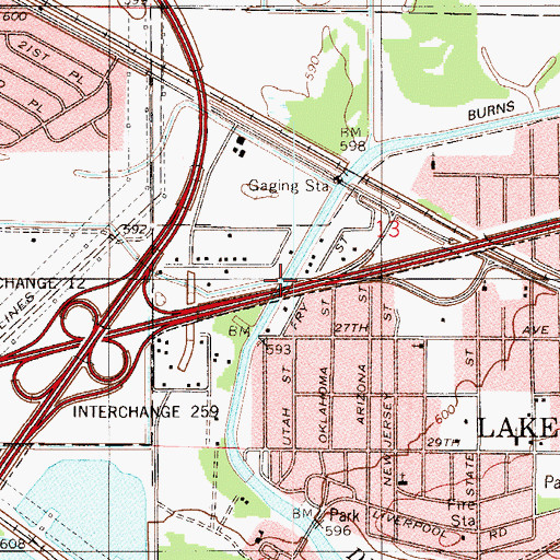 Topographic Map of Deep River, IN