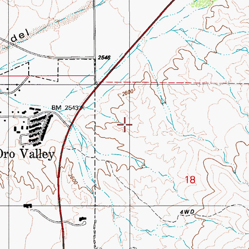 Topographic Map of El Conquistador Golf Course, AZ