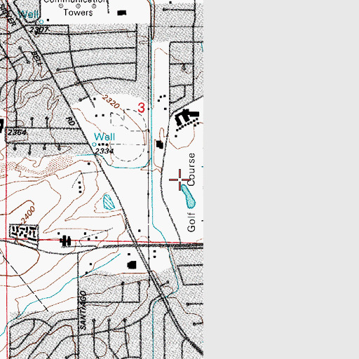 Topographic Map of El Rio Golf Course, AZ