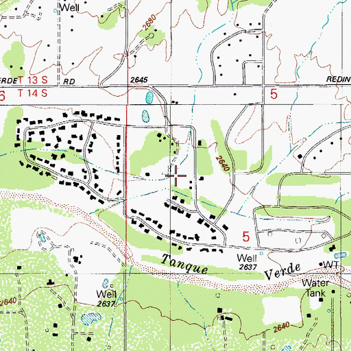 Topographic Map of Forty-Nine Country Club, AZ