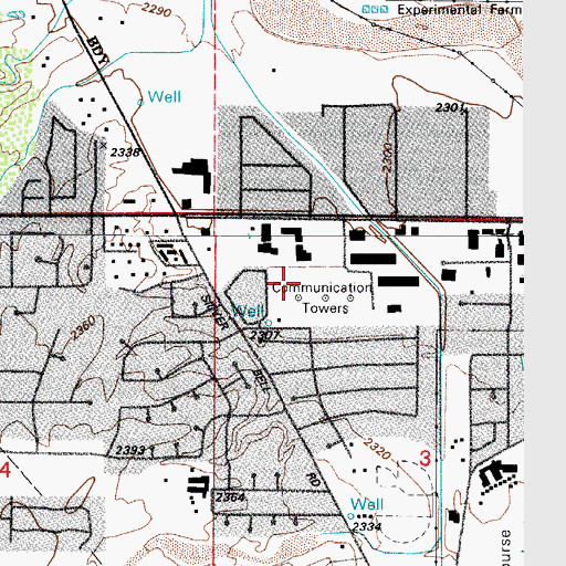 Topographic Map of KCEE-AM (Tucson), AZ