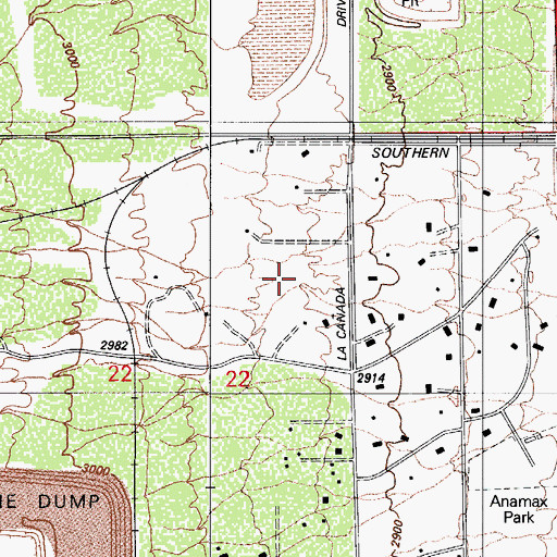Topographic Map of KEZG-FM (Green Valley), AZ