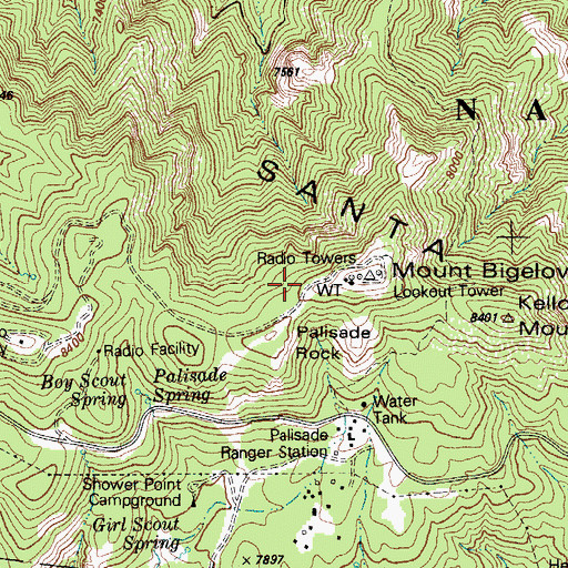Topographic Map of KGUN-TV (Tucson), AZ