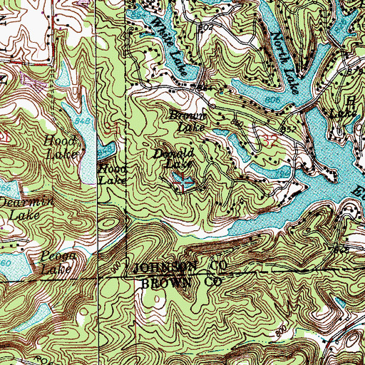 Topographic Map of Donald Lake, IN