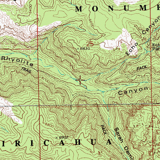Topographic Map of Echo Canyon, AZ