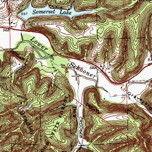 Topographic Map of Dry Branch, IN
