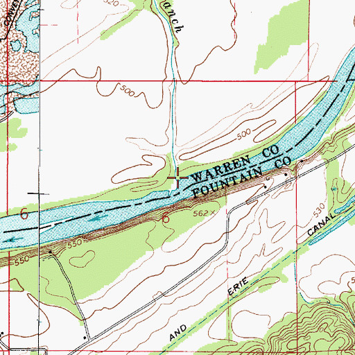 Topographic Map of Dry Branch, IN