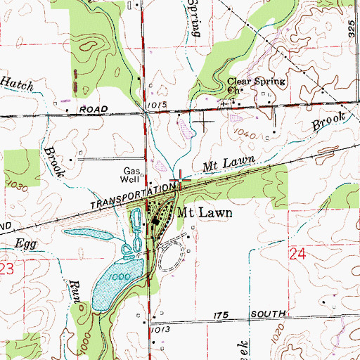 Topographic Map of Dry Fork, IN