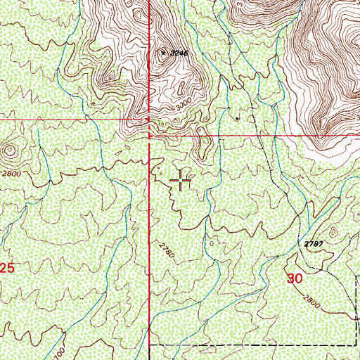 Topographic Map of KVOI-AM (Oro Valley), AZ