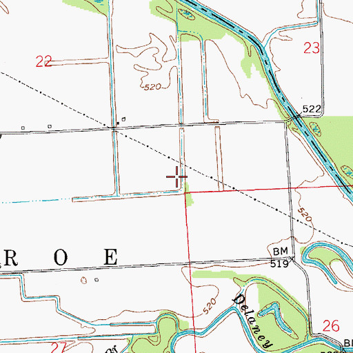 Topographic Map of Duncan Branch, IN