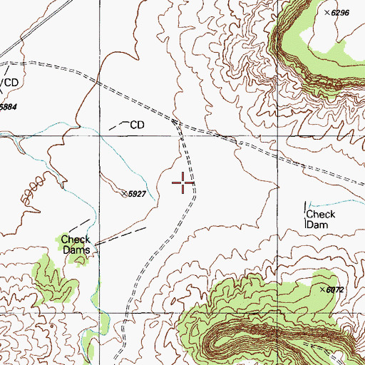 Topographic Map of Echo Canyon, AZ