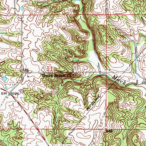 Topographic Map of Dutch Bethel Church, IN