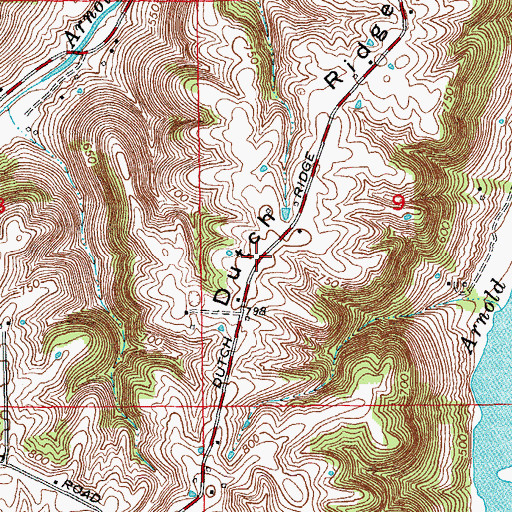 Topographic Map of Dutch Ridge, IN