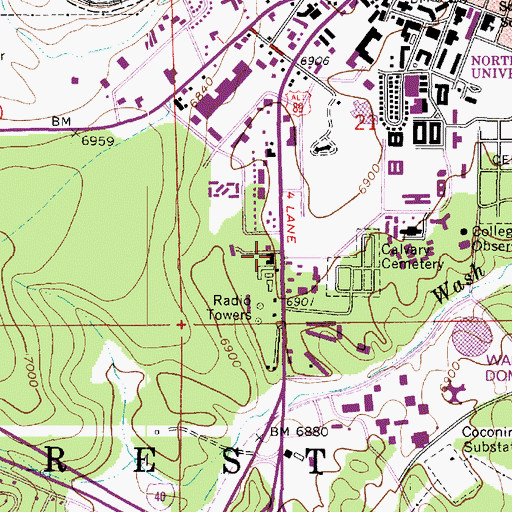 Topographic Map of Arizona Highway Department, AZ