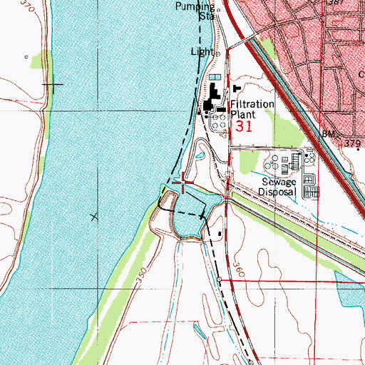 Topographic Map of Eagle Creek, IN