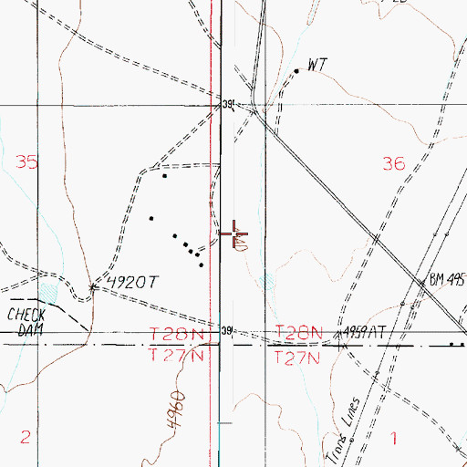 Topographic Map of Gray Mountain Pumping Station, AZ
