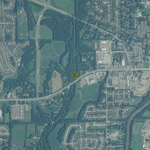 Aerial/Satellite Image of East Fork Sly Run, IN