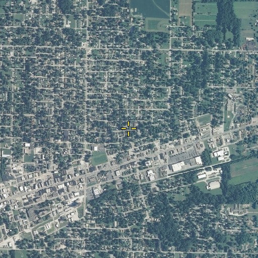 Aerial/Satellite Image of East Side Elementary School, IN