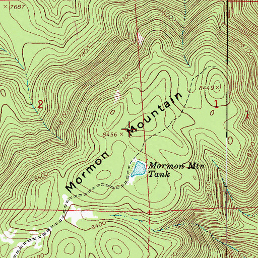 Topographic Map of KNAZ-TV (Flagstaff), AZ