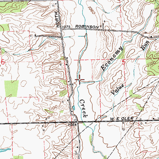 Topographic Map of Economy Run, IN