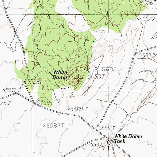 Topographic Map of KXAZ-FM (Page), AZ
