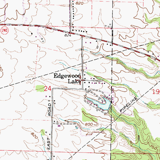 Topographic Map of Edgewood Lake, IN