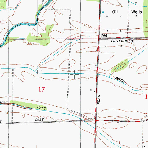 Topographic Map of Edmond Ditch, IN